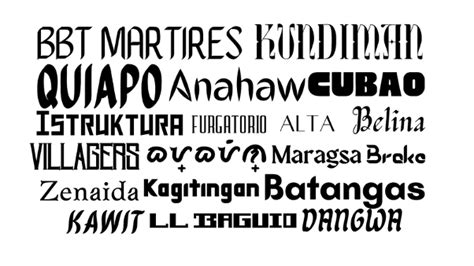 Tagalog Stylized Font .